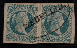 A739-COLOMBIA- 1876 - USED PAIR. MI#: 64a- MEDELLIN CANCEL - Colombie