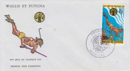 Enveloppe   FDC  1er  Jour     WALLIS  Et  FUTUNA    5émes  JEUX  DU  PACIFIQUE  SUD   1975 - FDC