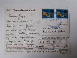 Cachet Manuel ANGRA DOS REI - RJ Bleu - Lettres & Documents