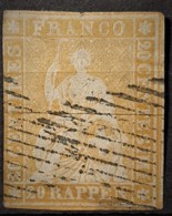 SWITzERLAND 1854/55 - Canceled - Sc# 23 - 20r - Usados