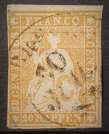 SWITzERLAND 1854/55 - Canceled - Sc# 23 - 20r - Usati