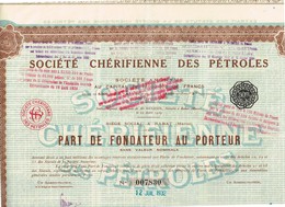 Titre Ancien - Société Chérifienne Des Pétroles - Société Anonyme - Titre De 1932 - Oil