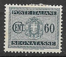 REGNO D'ITALIA 1934 SEGNATASSE RE V.EMANUELE III STEMMA CON FASCI SASS. 41  MLH VF - Strafport