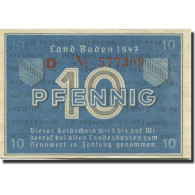 Billet, Allemagne, Baden, 10 Pfennig, 1947, KM:S1002a, SUP - Sonstige & Ohne Zuordnung