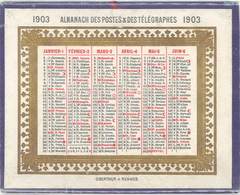 Petit Almanach Des Postes & Des Télégraphes 1903, Calendrier Cartonné - Petit Format : 1901-20