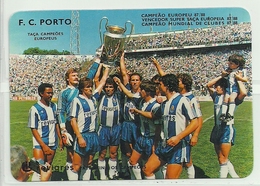 1988 Pocket Calendar Calandrier Calendario Portugal Futebol Soccer Futebol Clube Do Porto FCP Campeão Europeu 87/88 - Grand Format : 1981-90