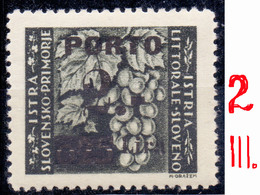 SLOVENIA - TRIESTE - ZONA B - LITORALE - PORTO  - Sassone  15A/III - **MNH - 1946 - RARE - Mint/hinged