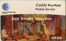 SEYCHELLES  -  Prepaid  - Cable § Wireless  - SR 50 (thick Numbers) - Seychelles