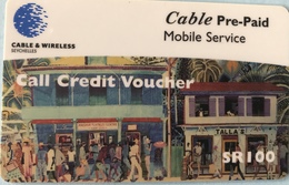 SEYCHELLES  -  Prepaid  - Cable § Wireless  - SR 100 (thick Numbers) - Seychelles