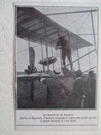 Avionique Précurseur Non Localisé  - Henri FARMAN Consulte Son Baromètre  - Coupure De Presse De 1909 - GPS/Avionique