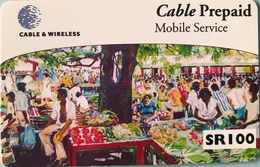 SEYCHELLES  -  Prepaid  - Cable § Wireless  - SR 100 (thick Numbers) - Seychelles