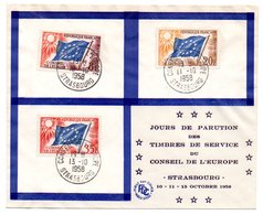 Enveloppe Premier Jour Des Timbres Conseil De L'Europe 1958. - 1958