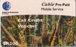 SEYCHELLES  -  Prepaid  - Cable § Wireless  - SR 200 (thick Numbers) - Sychelles