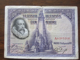 100 PESETAS 11/08/1928 - 100 Peseten