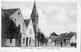 WILDESHAUSEN BURGSTRASSE MIT KATHOLISCHER KIRCHE - Wildeshausen