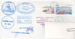 AUSTRAL, Navire De Gde Pêche SAPMER - COURRIER POSTE En MER Avec Gendarme Embarqué, De 06/12/1983 - Covers & Documents