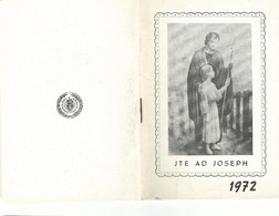 Calendarietto Jte Ad Joseph Opera Divino Amore Napoli 1972 12,0 X 8,3 Pag. 28 (67) - Petit Format : 1961-70