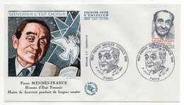 1983--FDC -  Pierre MENDES-FRANCE " Gouverner C'est Choisir ".....colombe....cachet  PARIS.......à Saisir - 1980-1989