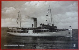 SALON-SCHNELLDAMPFER HERTHA , SHIP STAMP 06.08.1930 , AUF HOHER SEE - Steamers