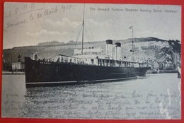 S.S. ONWARD TURBINE STEAMER LEAVING DOVER HARBOUR - Dampfer