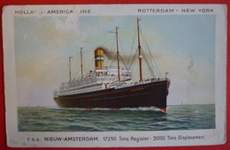 S.S. NIEUW AMSTERDAM , HOLLAND-AMERICA LINE - Dampfer