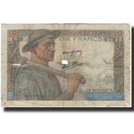 France, 10 Francs, Mineur, 1942-11-26, B, Fayette:8.6, KM:99e - 10 F 1941-1949 ''Mineur''