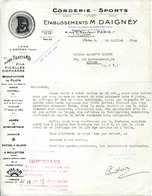 PARIS.MANUFACTURE DE FILETS.AGRES DE GYMNASTIQUE.HAMACS.PATINS A GLACE & A ROULETTES.Ets.DAIGNAY CORDERIE SPORTS..(P.J ) - Sport & Turismo