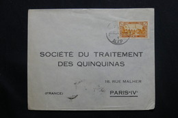 SYRIE - Enveloppe Commerciale De Alep Pour Paris En 1936, Affranchissement Plaisant - L 55011 - Lettres & Documents