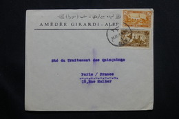 SYRIE - Enveloppe Commerciale De Alep Pour Paris En 1939, Affranchissement Plaisant - L 55012 - Briefe U. Dokumente