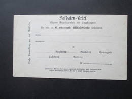 AD Vor 1900 Feldpost Umschlag Soldaten Brief Eigene Angelegenheit Des Empfängers Klappenstempel Gekreuzte Gewehre - Brieven En Documenten