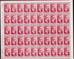 1955 Italia Italy Repubblica GIACOMO MATTEOTTI 50 Serie In Foglio MNH** - Full Sheets