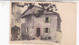 06 /  MOUGINS / MAISON OU EST NE LE COMMANDANT LAMY / TRES BELLE CARTE PRECURSEUR COLORISEE - Mougins