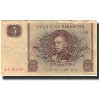 Billet, Suède, 5 Kronor, 1956, 1956, KM:42f, B - Suède