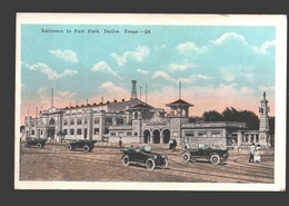 Dallas - Entrance To Fair Park - Classic Cars - Dallas