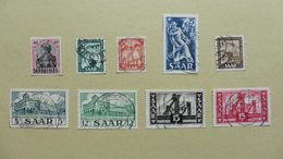 Europe > Sarre > 9 Timbres Oblitérés - Collections, Lots & Séries