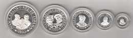 ESPAÑA 1990 - QUINTO CENTENARIO - TIRA DE 5 MONEDAS DE PLATA 2ª SERIE - Collezioni