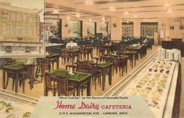 Lansing : Home Dairy Cafeteria , Washington Ave. 1951 - Lansing