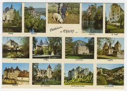 Delcampe - {58163} Châteaux En Périgord , Multivues ; Beynac , Marzac , Campagne , Laussel , Fénelon , Les Milandes , La Malartrie - Castillos