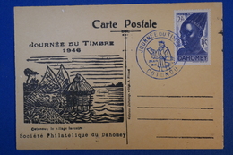 B52 DAHOMEY  BELLE CARTE 1946 COTONOU + 2.50 FRANC - Cartas & Documentos