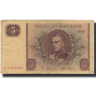 Billet, Suède, 5 Kronor, 1956, 1956, KM:42c, B+ - Sweden