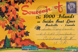 Vintage 1956 - Brockville Ontario - 1000 Islands - Souvenir Folder With 20 Views - Written - Stamp And Postmark - Brockville