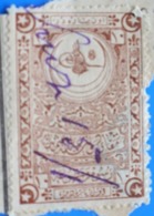 CILICIE(1919-1921)TURQUIE Constantinople France(ex-protectorat Français)Fiscal Fiscaux Timbre Turc Fragment Annulé Plume - Used Stamps