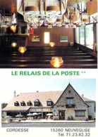 15 - CORDESSE Hotel Restaurant LE RELAIS DE LA POSTE Carte Commerciale 2 Volets Pliables CPM Village ( 190 H ) GF Cantal - Sonstige & Ohne Zuordnung