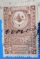 CILICIE(1919-1921)TURQUIE Constantinople France(ex-protectorat Français)Fiscal Fiscaux Timbre Turc Fragment Annulé Plume - Gebraucht