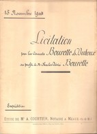 1904 - Licitation BOURETTE Et DUHOUX, Au Profit De Charles BOURETTE (entr. De Maçonnerie), Villenoy, SÉBERE, JACQUEMINET - Villenoy