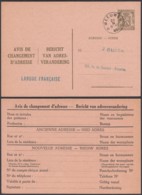 BELGIQUE EP 10c CHANGEMENT D ADRESSE OBL RELAIS " MEEUWEN 24/02/1945 (DD) DC-7264 - Avis Changement Adresse