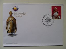 Visit Of Pope Benedict XVI To Poland 2006 Year   / Warszawa / FDC - Papas