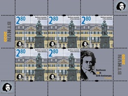 Finland. Peterspost. BTHVN. 250 Anniversary, Monument In Bonn (Germany), Sheetlet Of 5 Stamps With Label - Ungebraucht