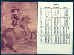 1985 Pocket Calendar Calandrier Calendario Portugal Cavalo Horse Caballo Cheval - Grand Format : 1981-90