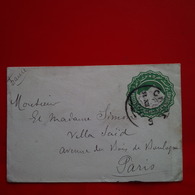 LETTRE POSTES EGYPTIENNES ENVOI PARIS - 1866-1914 Khédivat D'Égypte